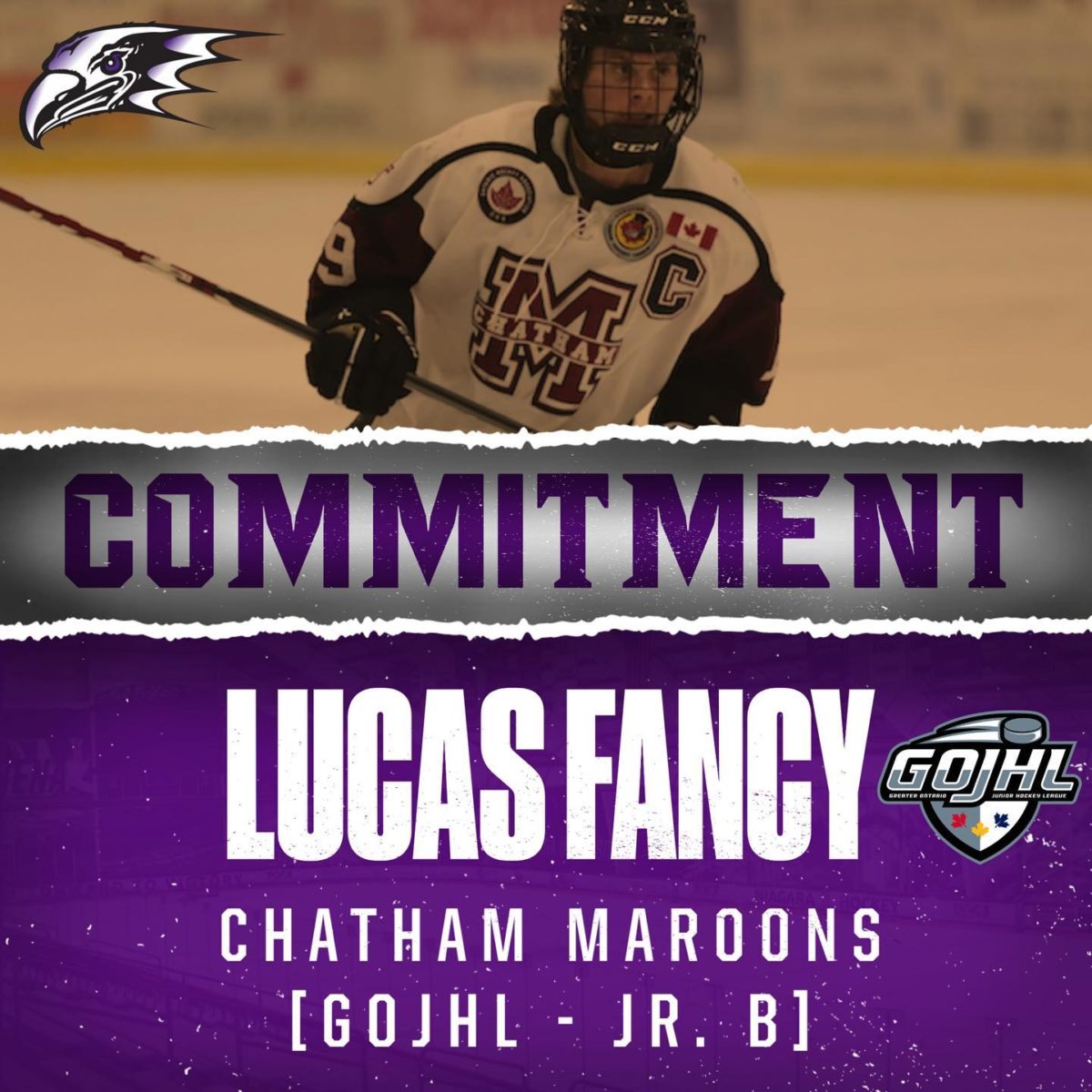 Congratulate Lucas Fancy on Your Signed Commitment to Niagara University Hockey Team