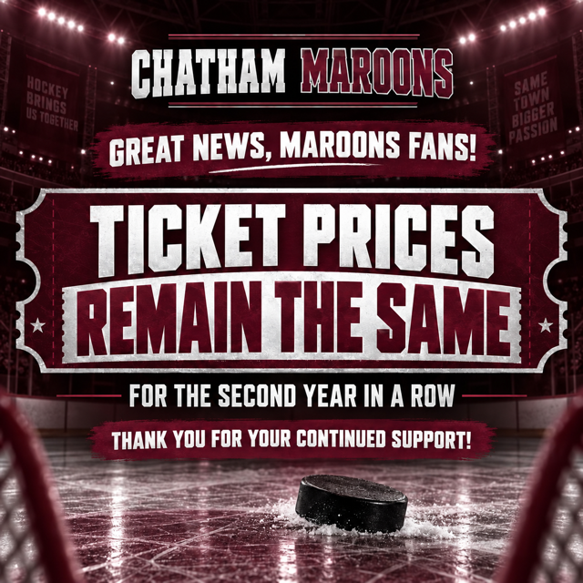 Regular Season Tickets to Remain the Same for Second Consecutive Season